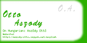 otto aszody business card